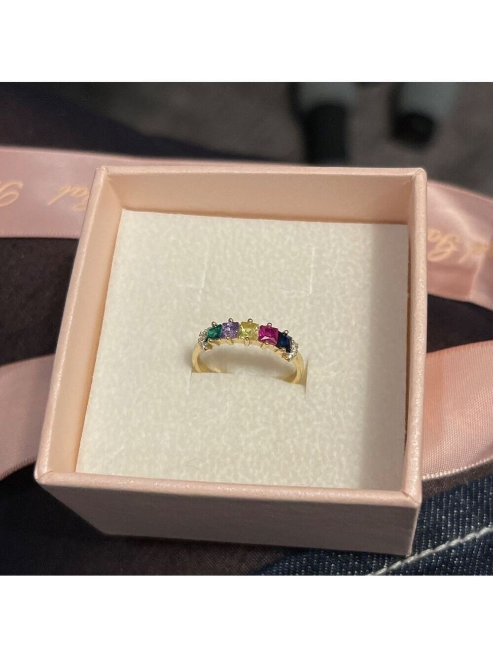 Multi Colour Stone Ring - Picture 3 of 5